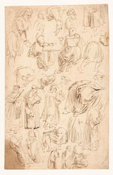 peter-paul-rubens-1587-studier-till-figurer-konsttryck-finkonst-reproduktion-väggkonst-id-a9o51pxyx