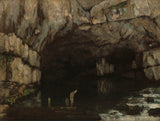 古斯塔夫·庫爾貝-1864-盧埃藝術印刷品美術複製品牆藝術 ID-a9oew76kp 的石窟