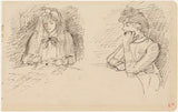 jozef-israels-1834-hai-nghiên cứu-về-một-người-phụ nữ-ngồi-tại-bàn-nghệ thuật-in-mỹ thuật-tái sản xuất-tường-nghệ thuật-id-a9ov3jtcp