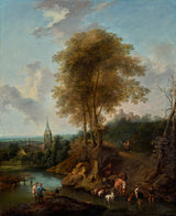 christian-hilfgott-brand-1746-landscape-with-three-trees-and-church-art-print-fine-art-reproduction-wall-art-id-a9q2ws3l3
