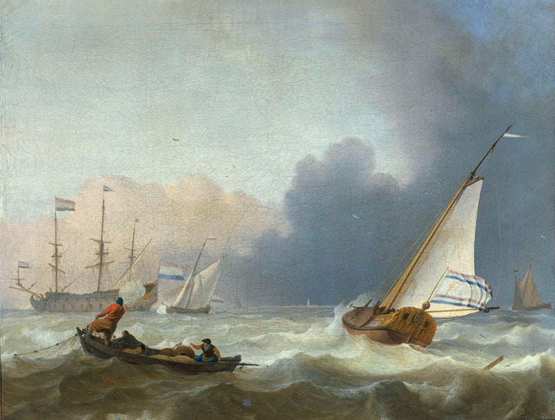 ludolf-bakhuysen-1694-rough-sea-with-a-dutch-yacht-under-sail-art-print-fine-art-reproduction-wall-art-id-a9q9uc2sy