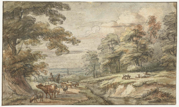 lucas-van-uden-1605-hilly-landscape-with-flock-of-sheep-and-cow-art-print-fine-art-reproduction-wall-art-id-a9t040je4