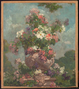 georges-jeannin-1892-eskiis-pariisi-raekoja-lilled-kunstitrükk-peen-kunsti-reproduktsioon-seinakunsti