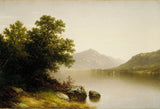 约翰·威廉·凯西里尔1857年，湖乔治艺术印刷精美艺术复制品墙艺术ID-a9t93ba0y
