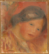 auguste-renoir-1917-여성의 머리-예술-인쇄-미술-복제-벽 예술