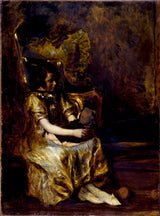 jacques-emile-blanche-1900-il-bambino-con-bambole-stampa-d'arte-riproduzione-d'arte-arte da parete