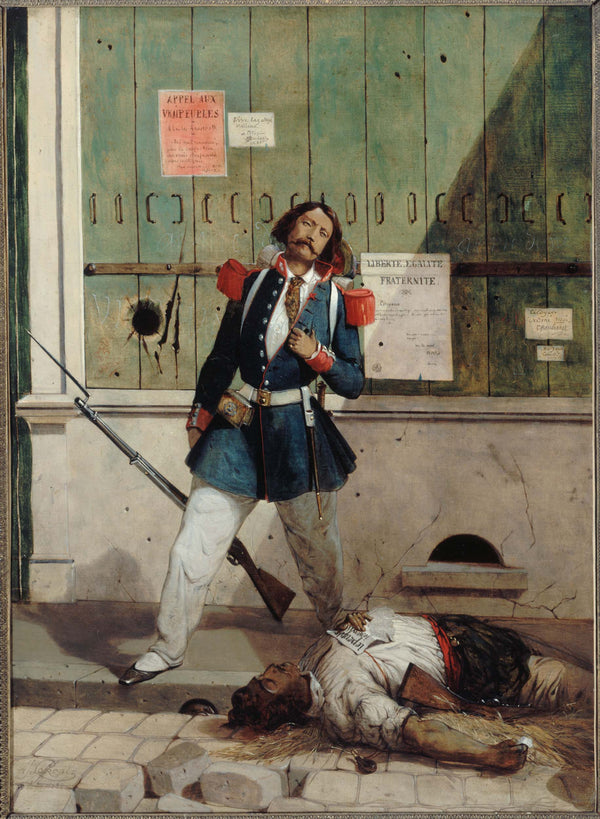 alcide-joseph-lorentz-1858-national-guard-injured-episode-of-the-1848-revolution-art-print-fine-art-reproduction-wall-art