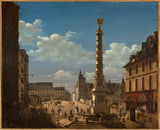etienne-bouhot-1810-place-du-chatelet-and-the-fountain-art-print-fine-art-reproduction-wall-art