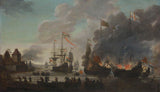 揚-範-萊登-1667-荷蘭燒傷英語船在遠征期間藝術印刷精美藝術複製品牆藝術 id-a9wdvlrzc