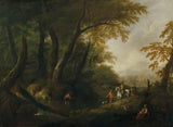 Maximilian-Joseph-Schinnagl-leśny krajobraz-z-wodą-po lewej stronie-sztuka-druk-reprodukcja-dzieł sztuki-sztuka-ścienna-id-a9wyhl9cx