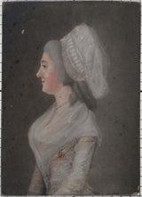 匿名 1789 年女性革命時期藝術印刷品美術複製品牆壁藝術肖像