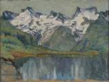 安娜博伯格山湖研究來自挪威北部的藝術印刷品美術複製品牆藝術 id-a9xjnet0x