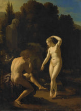 adriaen-van-der-werff-1718-nümf-tantsimine-karjaste-flöödi mängimine-kunst-print-kaunite-kunst-reproduktsioon-seinakunst-id-a9xmy2fvi
