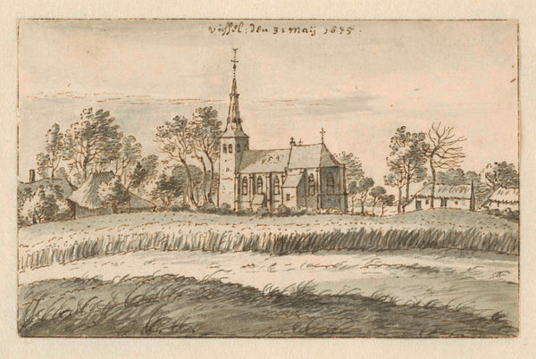 unknown-1675-view-viersel-with-st-willibrord-church-art-print-fine-art-reproduction-wall-art-id-a9y949k3p