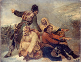 ary-scheffer-1826-четири-војници-на-поразената-армија-уметност-печатење-фина-уметност-репродукција-ѕид-уметност