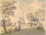 cornelis-pronk-1748-summer-country-scene-with-leasure-boats-art-print-fine-art-reproduction-wall-art-id-aa0bq0f14