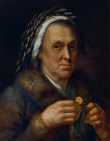 約翰·巴普蒂斯特·霍赫勒-1820-老婦人與金幣藝術印刷品精美藝術複製品牆藝術 id-aa0sz0kbp