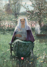 george-hitchcock-1892-the-blessed-mother-art-print-reprodukcja-dzieł sztuki-ściana-art-id-aa1hyksy1