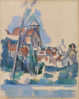 paul-Cezanne-1898-kirke-at-Montigny-sur-Loing-the-kirken-of-Montigny-sur-Loing-art-print-fine-art-gjengivelse-vegg-art-id-aa201tpvj