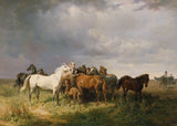 франз-адам-1858-коњи-у-пусзта-арт-принт-фине-арт-репродуцтион-валл-арт-ид-аа2пбп6бо