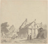 adrianus-eversen-1828-view-a-wide-street-in-a-german-city-art-print-fine-art-reproduction-wall-art-id-aa2zjgbmi