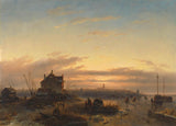 查爾斯·萊克特-1850-阿姆斯特丹-藝術印刷品-美術複製品-牆藝術-id-aa3rlhoto 上的冬天