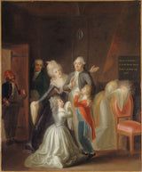 jean-jacques-hauer-1794-addio-di-luigi-xvi-alla-sua-famiglia-20-gennaio-1793-stampa artistica-riproduzione-fine-art