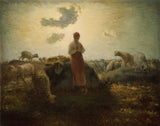 jean-francois-millet-1871-the-keeper-of-the-herd-stampa-d'arte-riproduzione-d'arte-wall-art-id-aa5t77903