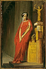 jean-leon-gerome-1859-rachel-1821-1858在服装悲剧中的艺术打印精美的艺术复制品墙上艺术