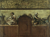 леон-франсуа-камер-1884-эскіз-для-вясельнага-залы-ратушы-15-га-праца-мастацтва-прынт-выяўленчага мастацтва-рэпрадукцыі-насценнага-мастацтва