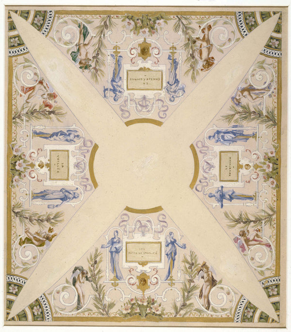 luc-olivier-merson-1888-sketch-for-the-staircase-of-the-festivals-of-the-city-hall-of-paris-december-art-print-fine-art-reproduction-wall-art