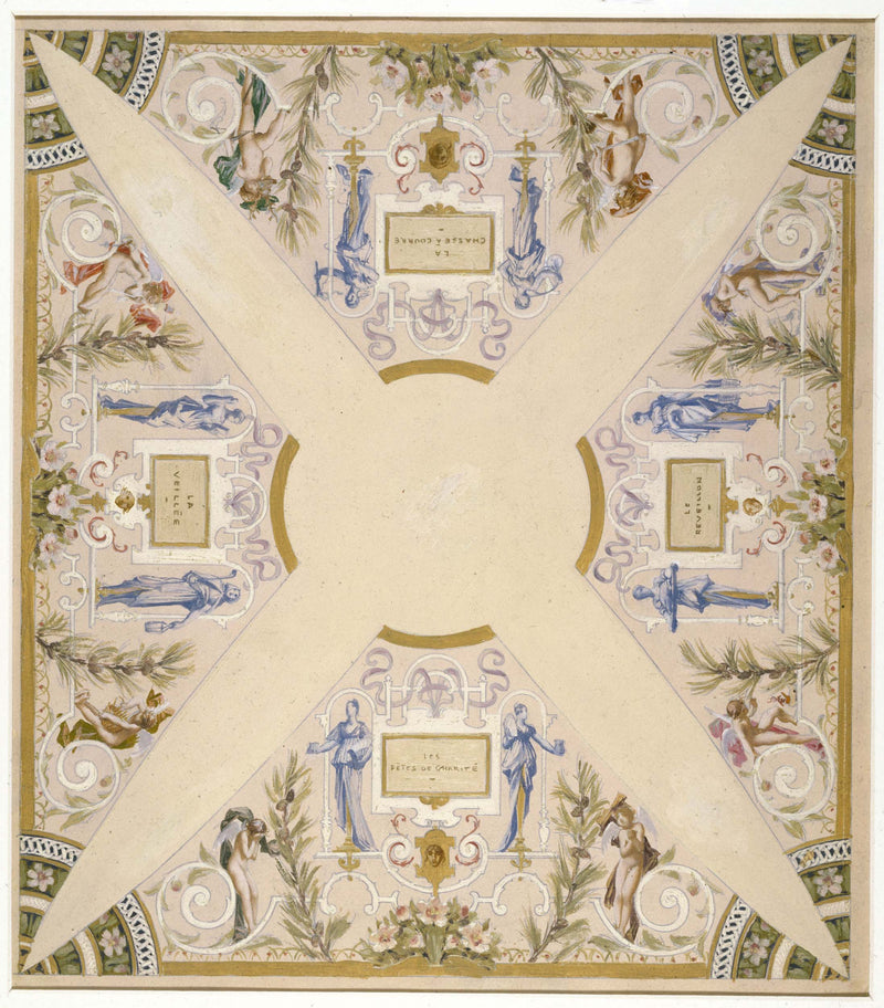 luc-olivier-merson-1888-sketch-for-the-staircase-of-the-festivals-of-the-city-hall-of-paris-december-art-print-fine-art-reproduction-wall-art