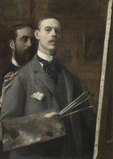 雅克·埃米爾·布蘭奇-1890-與拉斐爾-德-奧喬亞的自畫像-藝術印刷品-精美藝術-複製品-牆藝術-id-aa6vbhaly