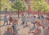 彼得·漢森-1908-玩耍-兒童-enghave-方形藝術-印刷-精美藝術-複製品-牆藝術-id-aa7dbtqak
