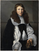 isaack-luttichuys-1661肖像，一个年轻的人，戴着手套的艺术打印精细艺术复制墙艺术id-aa7hydaz6