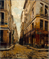 maurice-emmanuel-lansyer-1888-la-rue-hotel-colbert-en-1888-art-print-fine-art-reproduction-wall-art