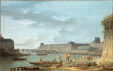 alexandre-jean-noel-1780-the-pont-royal-and-the-louvre-kot-se vidijo-s-ploščadi-pont-neuf-art-print-fine-art-reproduction-wall- umetnost