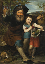 法兰西斯科·巴拉塔（Frescosco-Baratta）1838年-意大利温格罗格和他的女儿的艺术版画精美的艺术复制品-壁画-art-id-aa8iqowdj