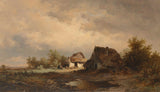 レミギウス・アドリアヌス・ハーネン-1830-ヒースの小屋のある風景-アート-プリント-ファインアート-複製-ウォールアート-id-aa9yoixre