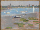 theodore-robinson-1894-low-tide-riverside-yacht-club-art-print-fine-art-reproductie-wall-art-id-aaafgse6g