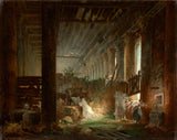 הוברט-רוברט-1760-נזיר-מתפלל-בתוך-הריסות-הרומא-בית-המקדש-אמנות-הדפס-אמנות-רבייה-קיר-אמנות-איד-אאל 575gy