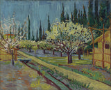 vincent-van-goh-1888-augļu dārzs-robežojas ar cipresēm-art-print-fine-art-reproducēšana-wall-art-id-aab9x10km
