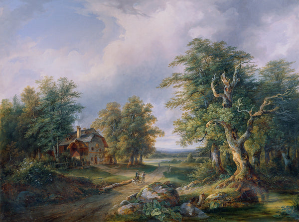 josef-altenkopf-1850-farmstead-on-a-forest-road-art-print-fine-art-reproduction-wall-art-id-aac4p975f