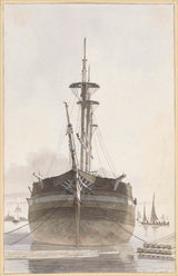 亨德里克·亞伯拉罕·克林克哈默-1820-從木材港口正面看到的帆船藝術印刷品美術複製品牆藝術 id-aacpf6q4m