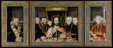 Pintor alemão-1573-bênção-de-cristo-cercado-por-um-doador-família-arte-impressão-reprodução-de-arte-parede-arte-id-aacupx12e