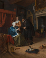 jan-steen-1660-het-zieke-meisje-kunstprint-fine-art-reproductie-muurkunst-id-aadrs5bnr