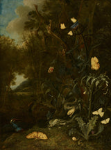otto-marseus-van-schrieck-1665-plante-en-insekte-kunsdruk-fynkuns-reproduksie-muurkuns-id-aadxuv0ef