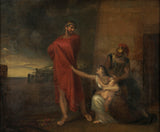 喬治·達維-1810-安德洛瑪切懇求尤利西斯饒恕她兒子的生命-藝術印刷品-美術複製品-牆藝術-id-aae1khjof