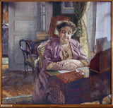 edouard-vuillard-1914-弗蘭茨-朱爾丹夫人的肖像藝術印刷品美術複製品牆藝術