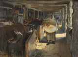 oscar-bjorck-1890-matningstid-i-ett-kohus-konsttryck-finkonst-reproduktion-väggkonst-id-aafbd2ojb